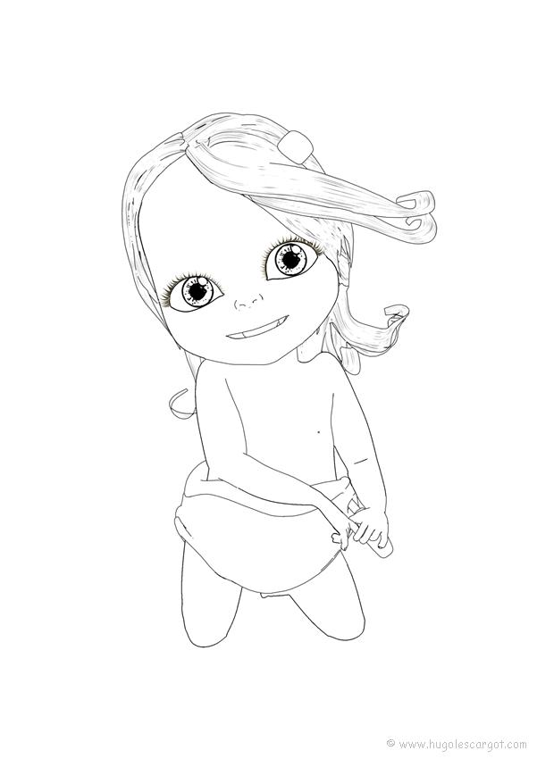 Fisă de colorat cu Bebelusi de colorat p02