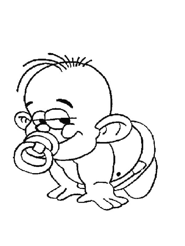 Fisă de colorat cu Bebelusi de colorat p25