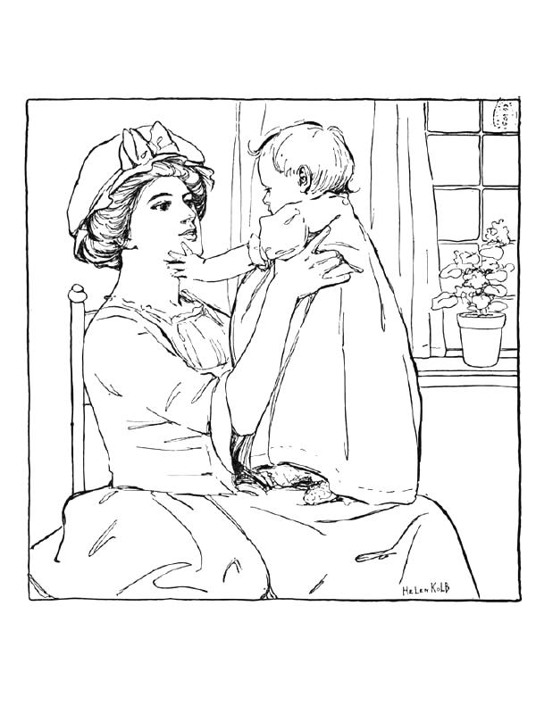 Fisă de colorat cu Bebelusi de colorat p46