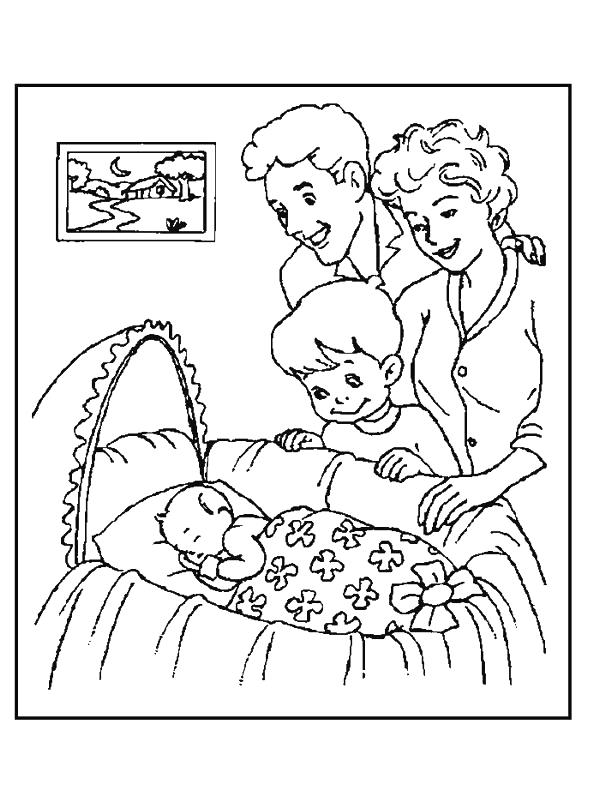 Fisă de colorat cu Bebelusi de colorat p47