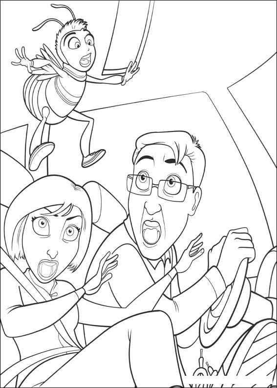 Fisă de colorat cu Bee movie de colorat p08