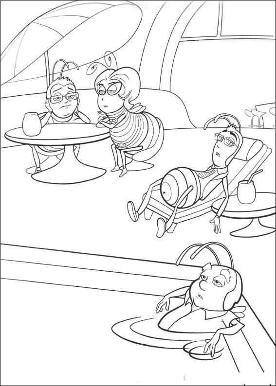 Fisă de colorat cu Bee movie de colorat p30