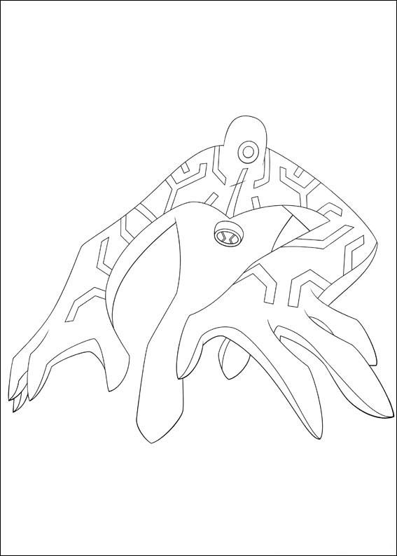 Fisă de colorat cu Ben 10 de colorat p03