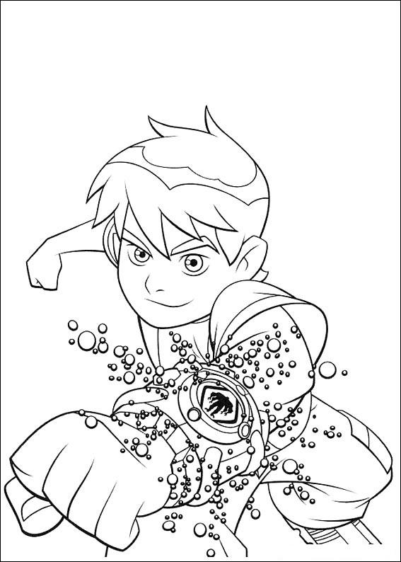 Fisă de colorat cu Ben 10 de colorat p08