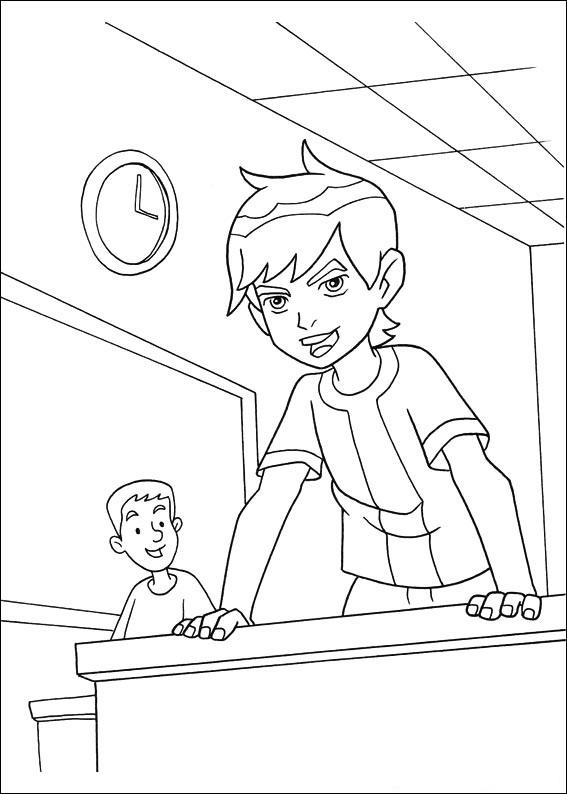 Fisă de colorat cu Ben 10 de colorat p09