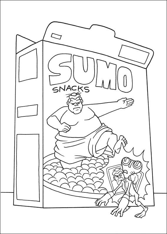 Fisă de colorat cu Ben 10 de colorat p25