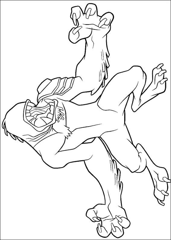 Fisă de colorat cu Ben 10 de colorat p51