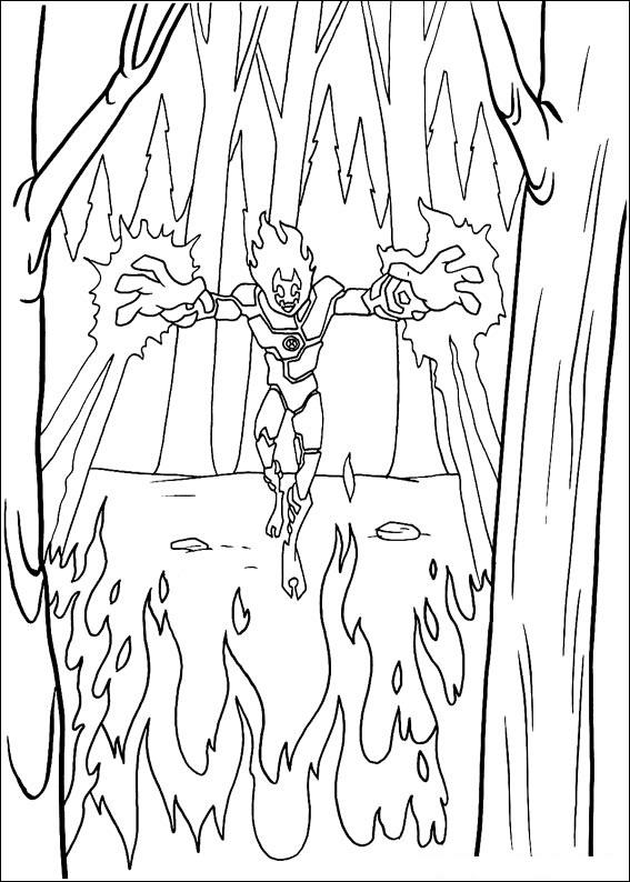 Fisă de colorat cu Ben 10 de colorat p58