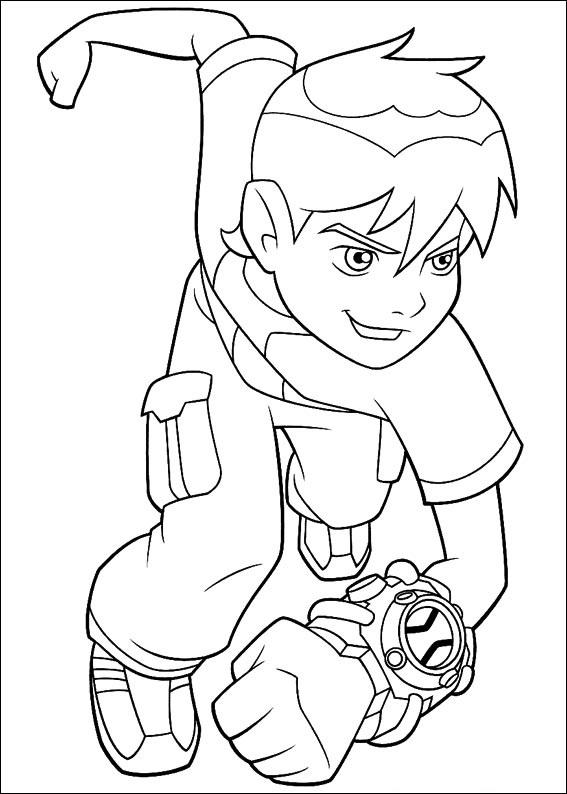 Fisă de colorat cu Ben 10 de colorat p75