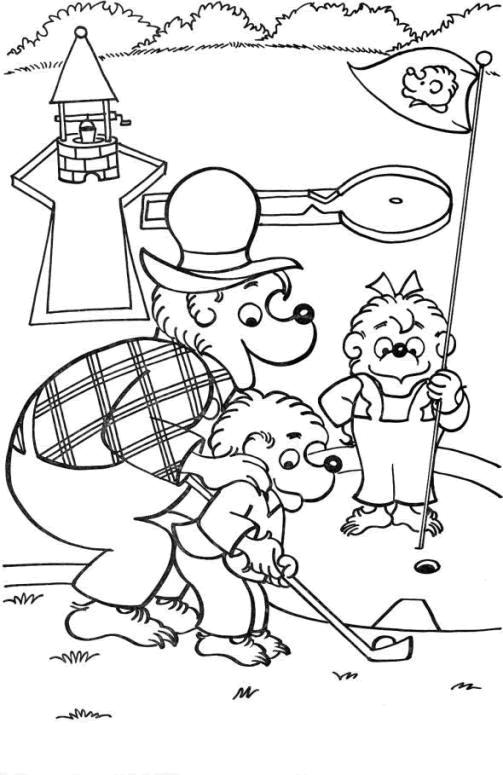 Fisă de colorat cu Berenstain bears de colorat p04