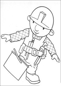 Fisă de colorat cu Bob The Builder p14