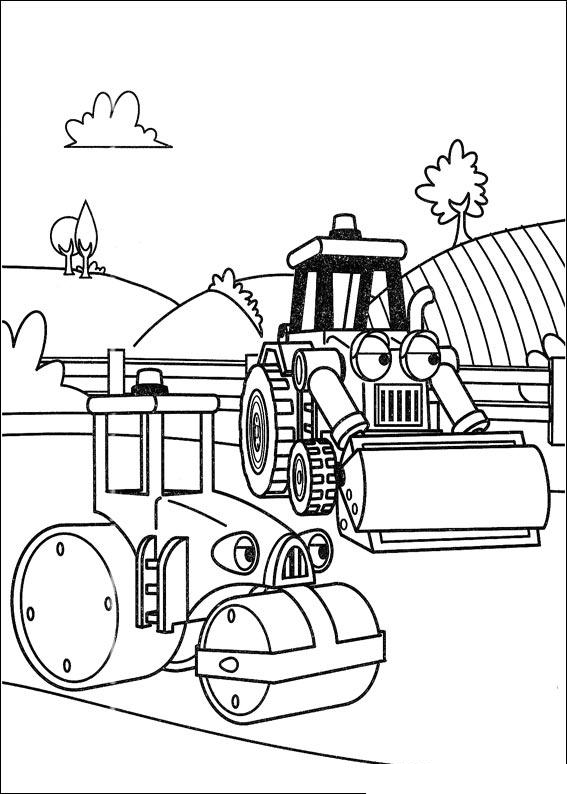 Fisă de colorat cu Bob The Builder p17