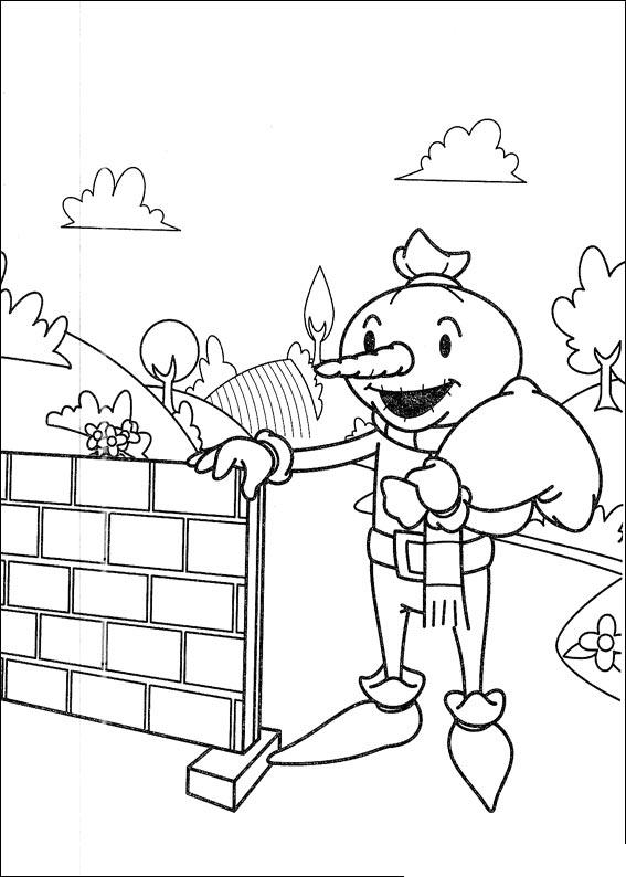 Fisă de colorat cu Bob The Builder p18