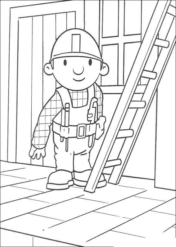 Fisă de colorat cu Bob The Builder p19
