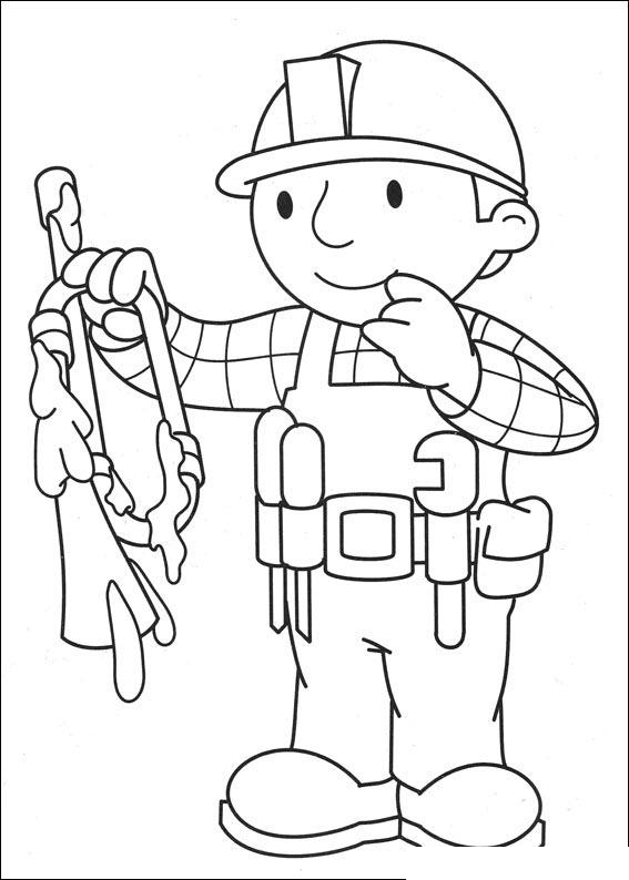 Fisă de colorat cu Bob The Builder p24