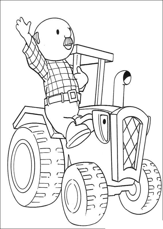 Fisă de colorat cu Bob The Builder p28