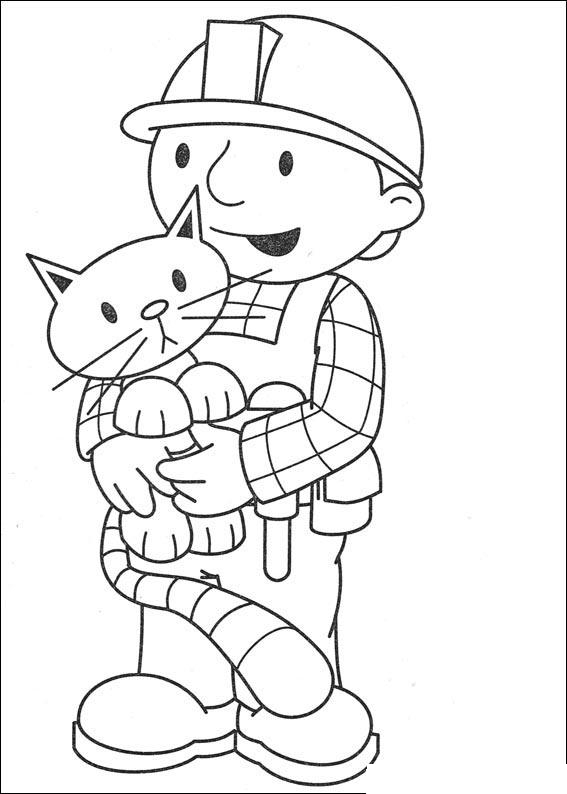 Fisă de colorat cu Bob The Builder p44