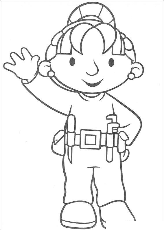 Fisă de colorat cu Bob The Builder p48