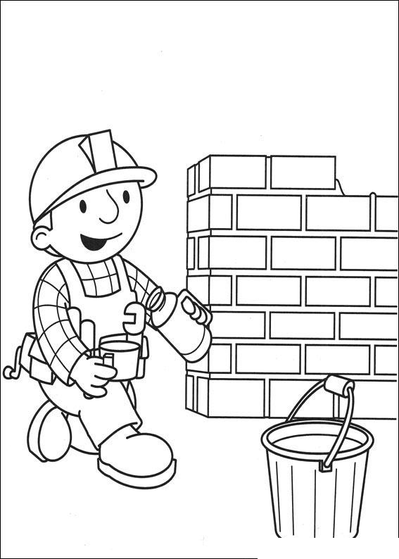 Fisă de colorat cu Bob The Builder p58