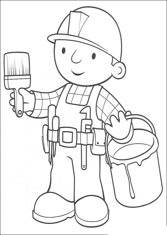 Fisă de colorat cu Bob The Builder p59