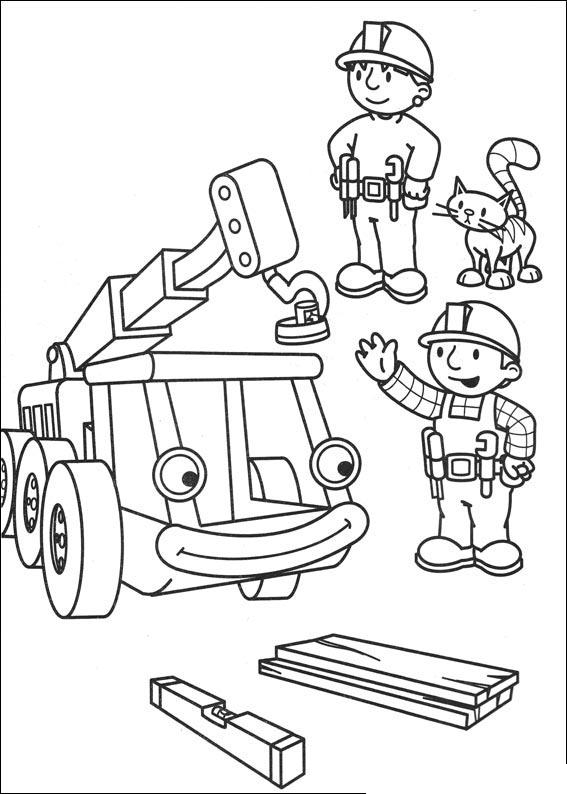 Fisă de colorat cu Bob The Builder p63