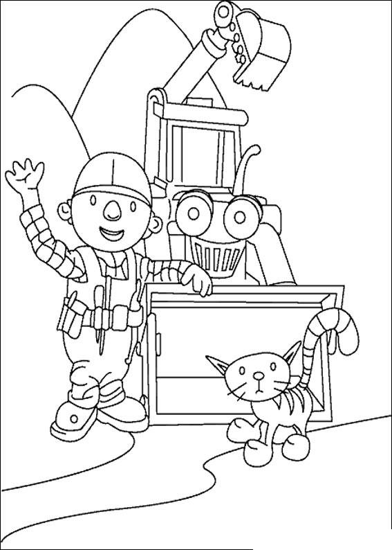 Fisă de colorat cu Bob The Builder p66