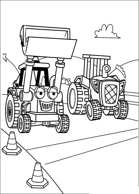 Fisă de colorat cu Bob The Builder p71