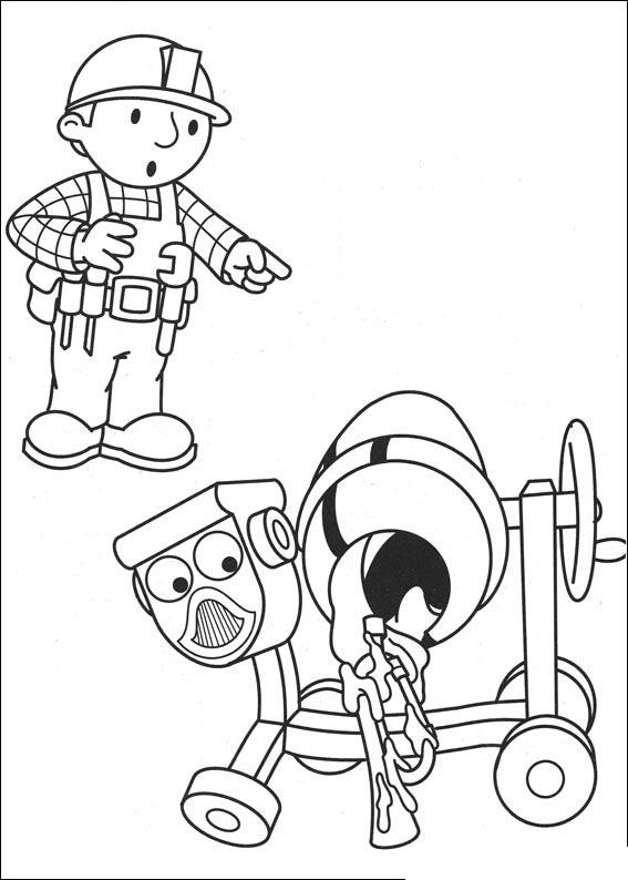Fisă de colorat cu Bob The Builder p72