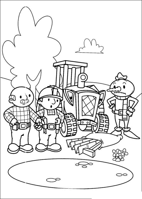 Fisă de colorat cu Bob The Builder p77