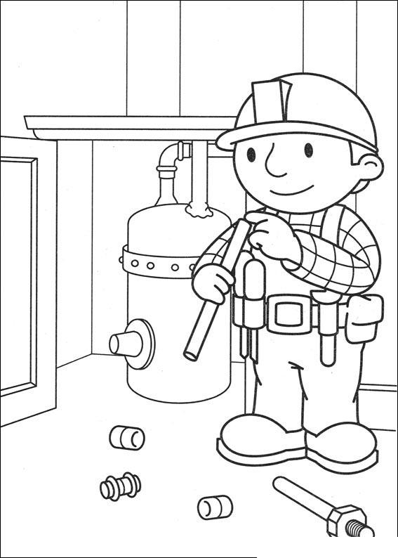Fisă de colorat cu Bob The Builder p78