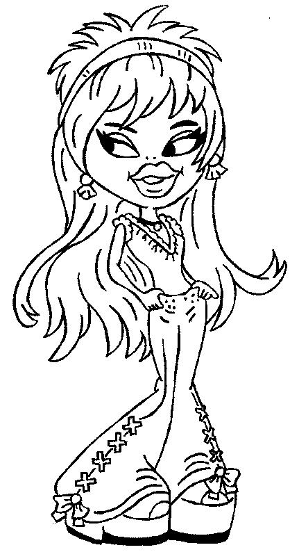 Fisă de colorat cu Bratz de colorat p05