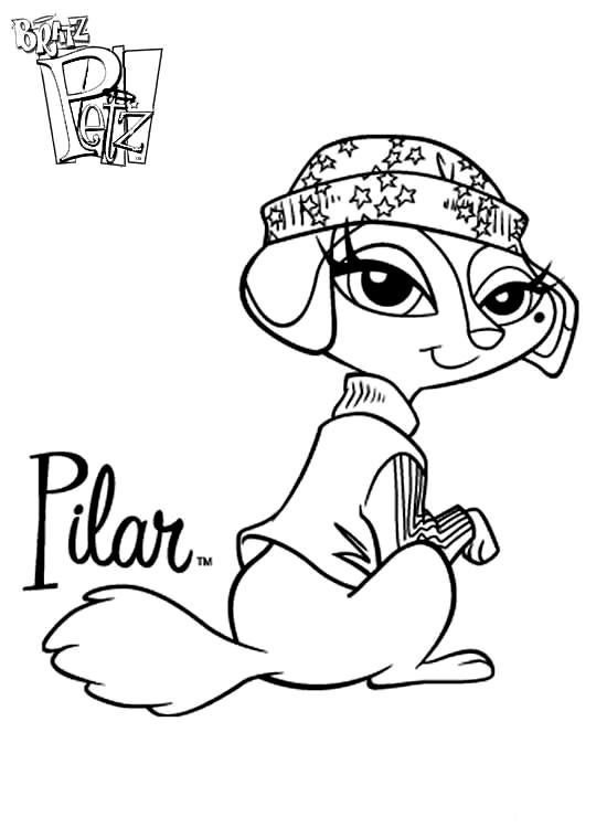 Fisă de colorat cu Bratz de colorat p13