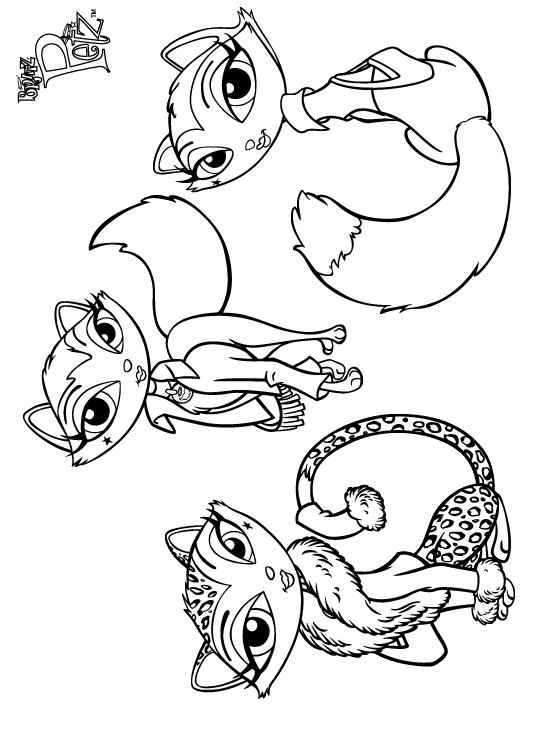 Fisă de colorat cu Bratz de colorat p18