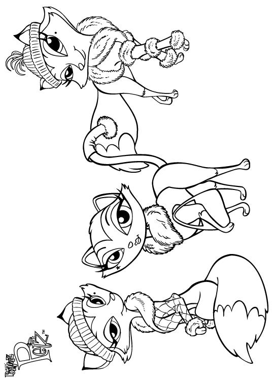 Fisă de colorat cu Bratz de colorat p19