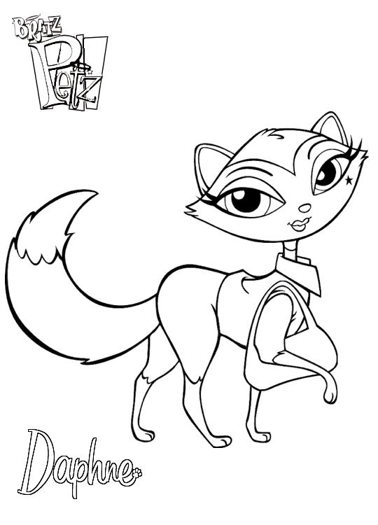 Fisă de colorat cu Bratz de colorat p21