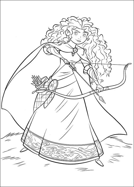 Fisă de colorat cu Brave de colorat p02