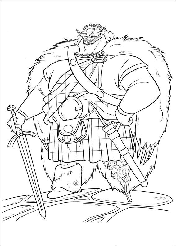 Fisă de colorat cu Brave de colorat p04