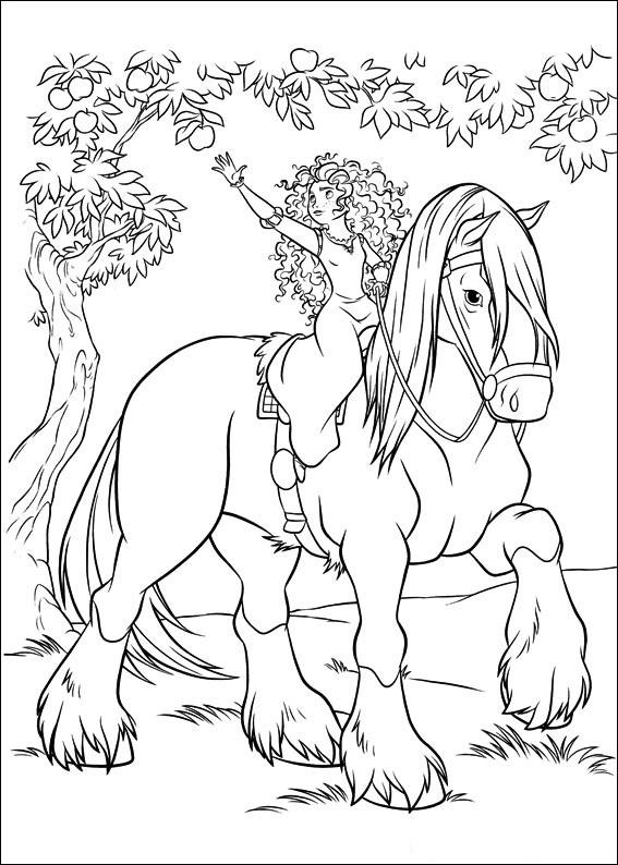 Fisă de colorat cu Brave de colorat p12