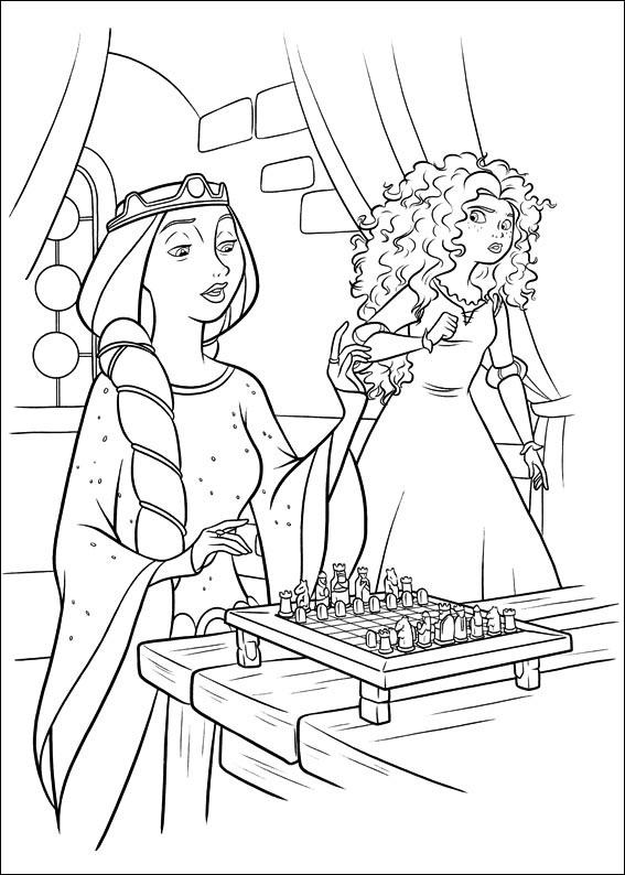 Fisă de colorat cu Brave de colorat p17