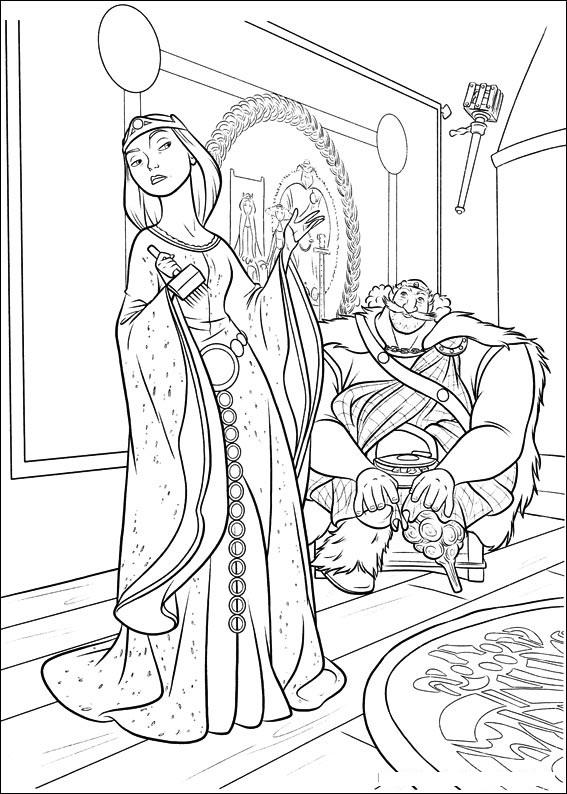 Fisă de colorat cu Brave de colorat p18