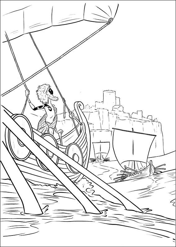 Fisă de colorat cu Brave de colorat p20