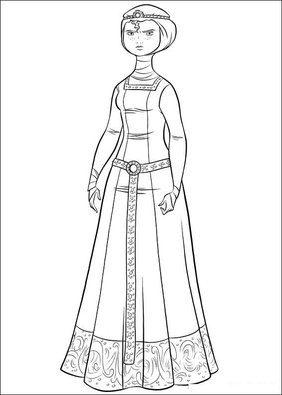 Fisă de colorat cu Brave de colorat p22