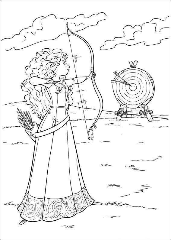 Fisă de colorat cu Brave de colorat p32