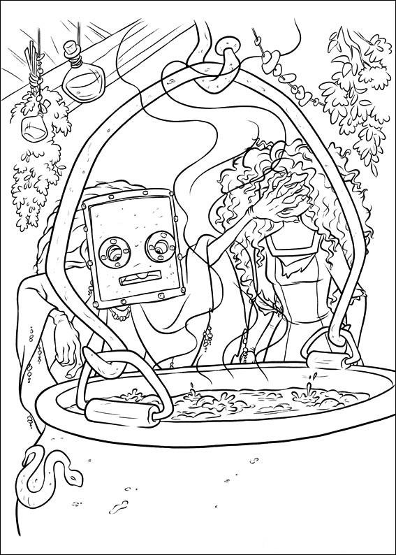 Fisă de colorat cu Brave de colorat p40