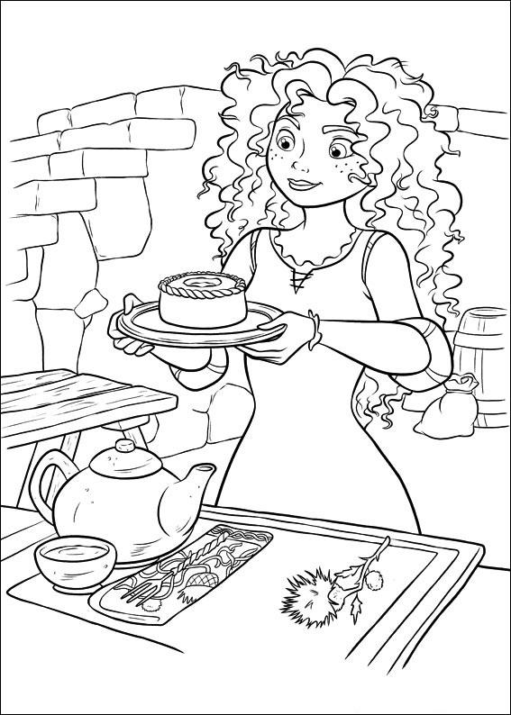 Fisă de colorat cu Brave de colorat p42