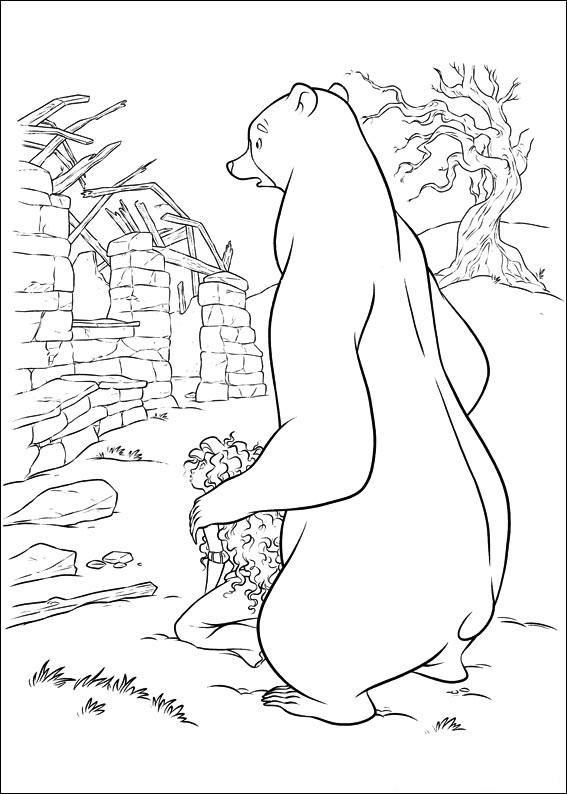 Fisă de colorat cu Brave de colorat p54