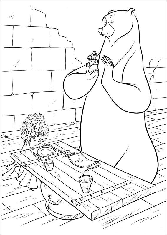 Fisă de colorat cu Brave de colorat p56