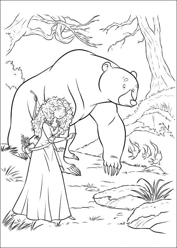 Fisă de colorat cu Brave de colorat p60