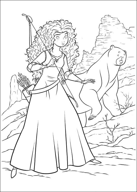 Fisă de colorat cu Brave de colorat p61