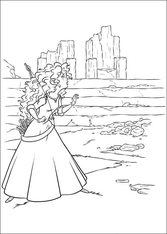 Fisă de colorat cu Brave de colorat p62